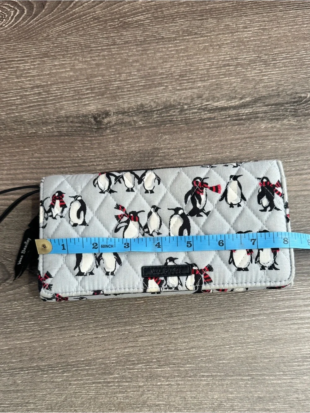 Vera Bradley Wallet Playful Penguins Crossbody Accordion Winter Wristlet